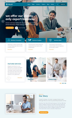 金融商務咨詢HTML5模板